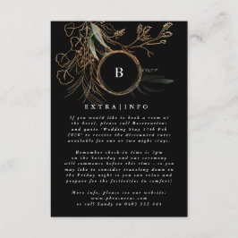 MODERNE Eukalyptus ONYX-Monogramm - Details INFO Begleitkarte