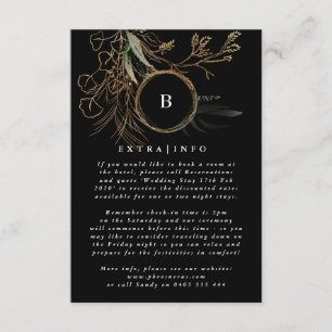 MODERNE Eukalyptus ONYX-Monogramm - Details INFO Begleitkarte