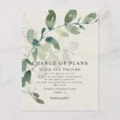 Moderne Eukalyptus-Planänderung Postkarte (Vorderseite)