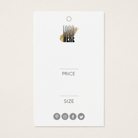 Moderne Eukalyptus QR-Boutique-Logos (Rückseite)