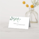 Moderne Eukalyptus-Syndrom Platzkarte (Rückseite)