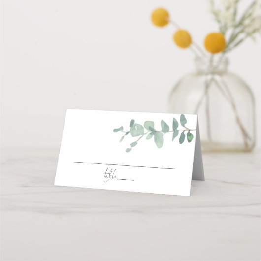 Moderne Eukalyptus-Syndrom Platzkarte (Vorderseite)