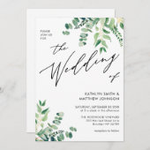 Moderne Eukalyptus-Vegetation Einladung (Vorne/Hinten)