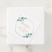 Moderne Eukalyptus Watercolor Gold Script Wedding Geschenkanhänger (Beispiel)