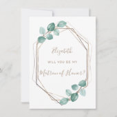 Moderne Eukalyptus-Watercolor-Kaffeezitat Hochzeit Einladung (Vorderseite)