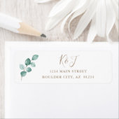 Moderne Eukalyptus Watercolor Monogram Wedding (Insitu)