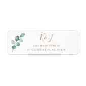 Moderne Eukalyptus Watercolor Monogram Wedding (Vorne)
