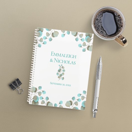 Moderne Eukalyptus Wedding | Rustikal Aquamarin Planer