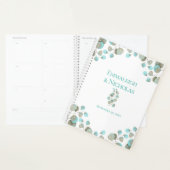 Moderne Eukalyptus Wedding | Rustikal Aquamarin Planer (Anzeige)