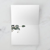 Moderne Eukalyptus Wedding Vielen Dank Dankeskarte (Innenseite)