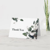 Moderne Eukalyptus Wedding Vielen Dank Dankeskarte (Vorderseite)