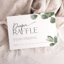 Moderne Eukalyptus-Windel-Raffle-Ticket Baby-Party
