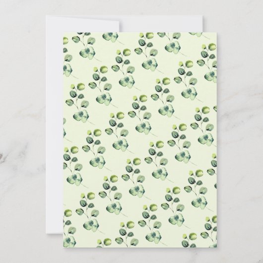 Moderne Eukalyptus Woodland Animals Forest Friends Einladung (Rückseite)