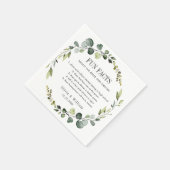 Moderne Eukalyptus Wreath Fun Fakten Wedding Boho Serviette (Ecke)