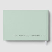 Moderne Eukalyptus wünscht sich eine Babydusche Gästebuch (Rückseite)