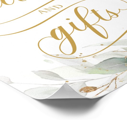 Moderne Eukalyptuskarten und Geschenkzeichen Poster (Ecke)