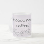 Moderne Eulen-Tasse Mattglastasse (Vorderseite Links)