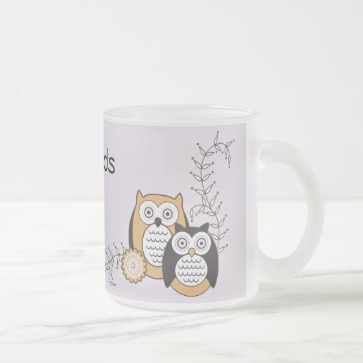 Moderne Eulen-Tasse Mattglastasse (Rechts)