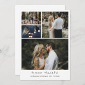 Moderne Ewige Hochzeit für ein glückliches Paar Fo Dankeskarte (Vorne/Hinten)