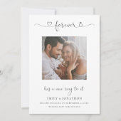 Moderne Ewigkeit hat Klang zu ihm Foto Verlobung Ankündigung (Vorderseite)