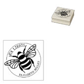 Moderne Ex Libris Bee, Buch Gummistempel (Stempel)