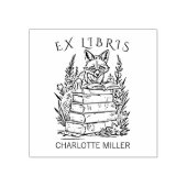 Moderne Ex Libris Fuchs-Bookplate Gummistempel (Prägung)