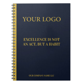 Moderne Executive Navy Blau & Gold Firmennotizbuch Notizblock