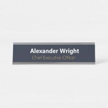 Moderne Executive Navy Blau & Gold Schreibtisch Na