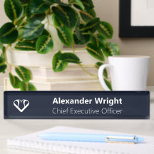 Moderne Executive Navy Blue Acryl-Schreibtisch-Nam