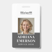 Moderne Executive Schiefergrau Silber Unternehmens Ausweis (Vorderseite)