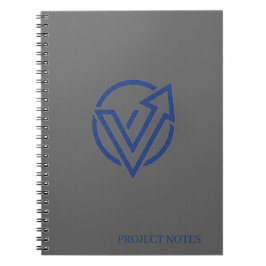 Moderne Executive-Schwarzgrau-Notizbuch Kobalt Notizblock