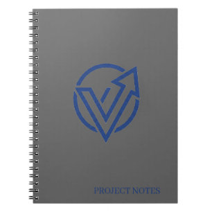 Moderne Executive-Schwarzgrau-Notizbuch Kobalt  Notizblock