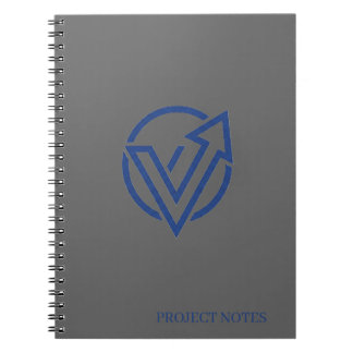 Moderne Executive-Schwarzgrau-Notizbuch Kobalt  Notizblock