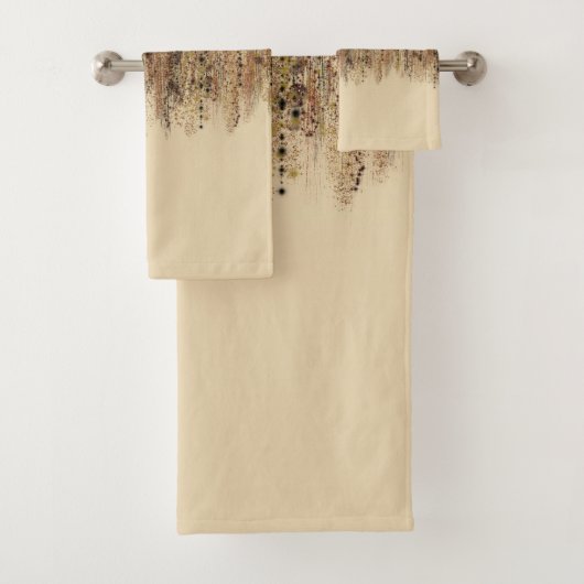Moderne Exotic Safari Abstrakt Glam Print Badhandtuch Set (Insitu)