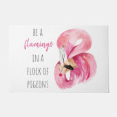 Moderne exotisch rosa Aquarellfärbung mit Zitat Fußmatte (Vorderseite)