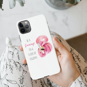 Moderne exotisch rosa Aquarellfärbung mit Zitat iPhone 11Pro Max Hülle