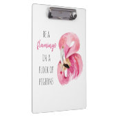 Moderne exotisch rosa Aquarellfärbung mit Zitat Klemmbrett (Rechts)