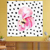 Moderne exotisch rosa Aquarellfärbung mit Zitat Leinwanddruck (Insitu (Wohnzimmer))