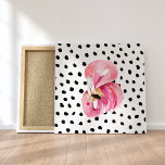 Moderne exotisch rosa Aquarellfärbung mit Zitat Leinwanddruck<br><div class="desc">Moderne exotisch rosa Aquarellfärbung mit Zitat</div>