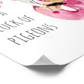 Moderne exotisch rosa Aquarellfärbung mit Zitat Poster (Ecke)