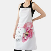 Moderne exotisch rosa Aquarellfärbung mit Zitat Schürze (InSitu)