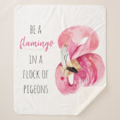 Moderne exotisch rosa Aquarellfärbung mit Zitat Sherpadecke (Vorderseite)