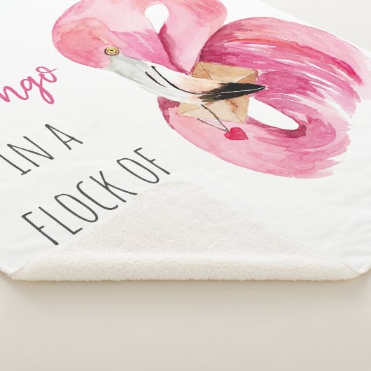 Moderne exotisch rosa Aquarellfärbung mit Zitat Sherpadecke (3/4)