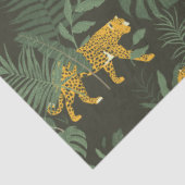 Moderne exotische Blätter und Leopardenmuster Seidenpapier (Ausschnitt)