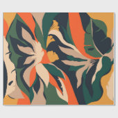 Moderne exotische Dschungel-Pflanze illustrieren M Geschenkpapier (Flach)