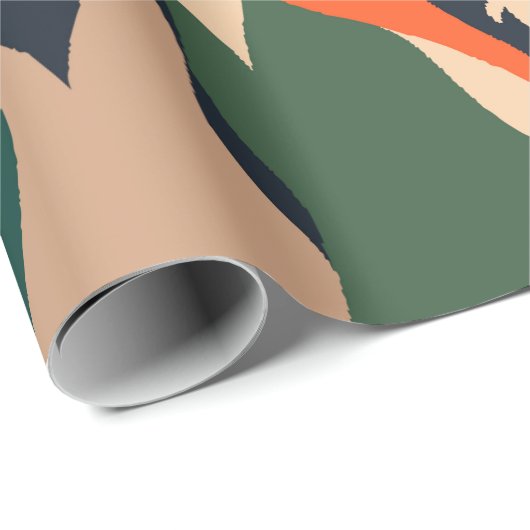 Moderne exotische Dschungel-Pflanze illustrieren M Geschenkpapier (Rolleneckpunkt)