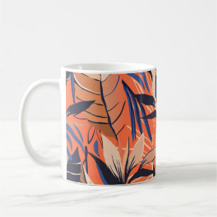 Moderne exotische Dschungel-Pflanze illustrieren M Kaffeetasse