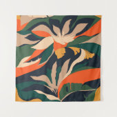 Moderne exotische Dschungel-Pflanze illustrieren M Wandteppich (Vorderseite (Horizontal))