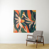 Moderne exotische Dschungel-Pflanze illustrieren M Wandteppich (Beispiel)