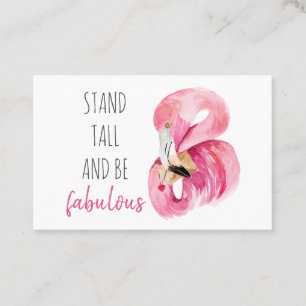 Moderne exotische Flamingos stehen hoch und seien Visitenkarte